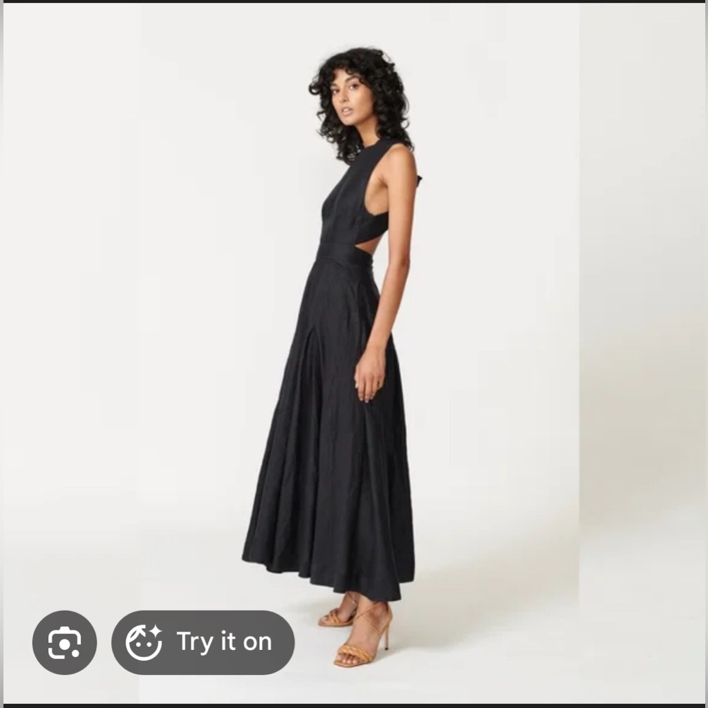 Anthropologie Aureta Studio Boatneck Linen Maxi Dresss - Picture 4 of 9